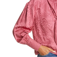 Load image into Gallery viewer, Rebecca Taylor Swirl Tie Neck Blouse size 4

