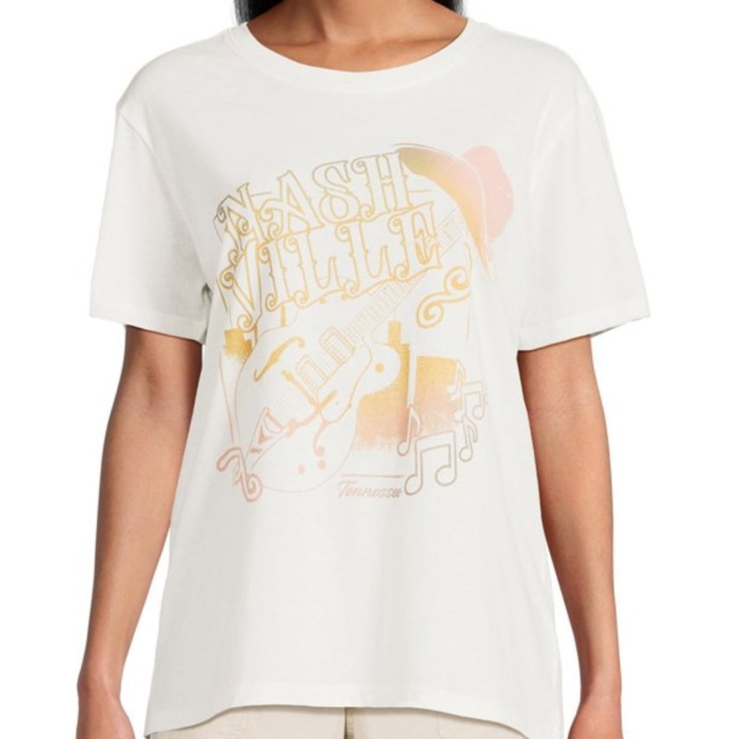 Time and Tru Nashville Graphic Tee Short Sleeve size M