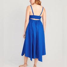 Load image into Gallery viewer, Old Navy Waist Defined Blue Midi Dress size XL
