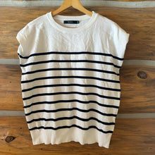 Load image into Gallery viewer, Mirol Striped Short Sleeve Top size M
