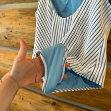 Load image into Gallery viewer, Aerie Striped Terrycloth One Piece Swimsuit size XXL
