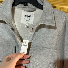 Load image into Gallery viewer, Aerie Pocket Detail Gray Shacket size Small
