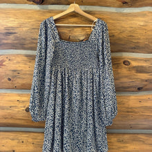 Load image into Gallery viewer, Motherhood Blue Smocked Dress size S
