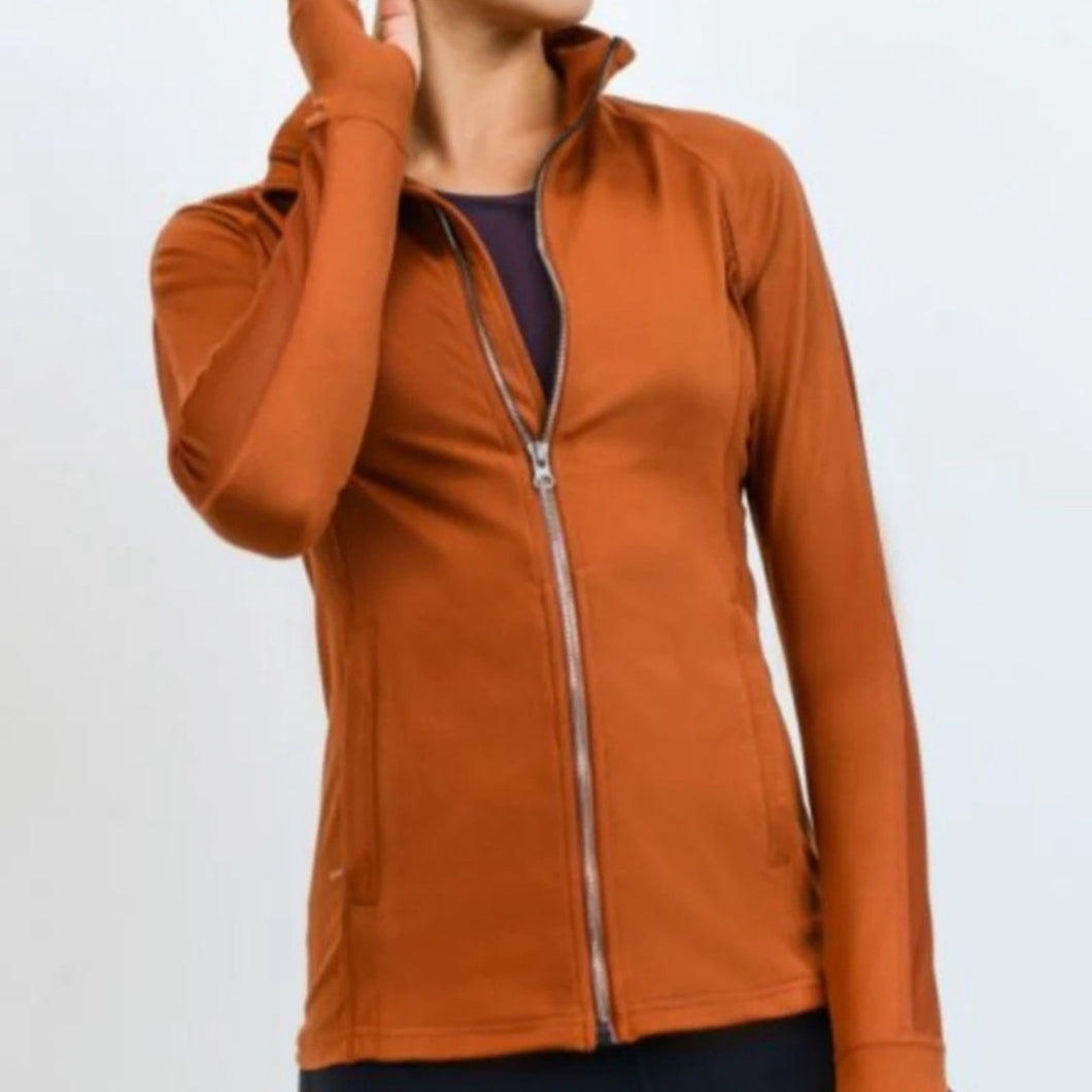 Mono B Rust Zip Up Jacket size S