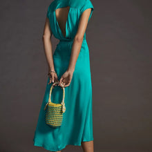Load image into Gallery viewer, Anthropologie Maeve Open-Back Wrap Midi size M

