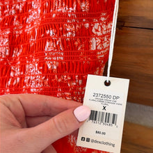 Load image into Gallery viewer, NWT Dex Smocked Mini Dress Orange size X
