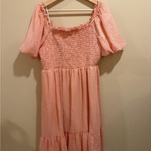 Load image into Gallery viewer, LC Lauren Conrad Puff-Sleeve Smocked Midi size XL
