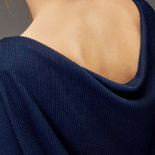 Load image into Gallery viewer, Anthropologie Maeve Kasi Ribbed Pullover Navy Blue size XS
