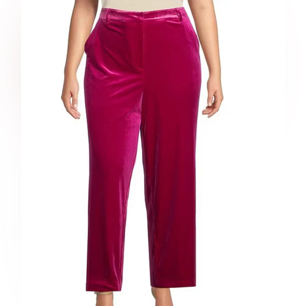 Skies are Blue Pink Velvet Trousers size 1X