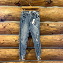 Load image into Gallery viewer, Jelly Jeans Mid Rise Distressed Skinny Jean size 5/27
