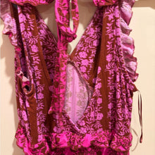 Load image into Gallery viewer, By Anthropologie Plunge V-Neck Ruffle A-Line Dress size M
