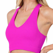 Load image into Gallery viewer, Zenana Ribbed Crop Tank size L/XL
