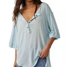 Load image into Gallery viewer, Free People Maribell Henley Top size M

