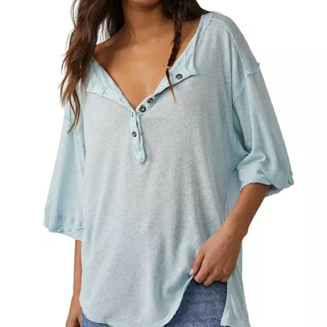 Free People Maribell Henley Top size M