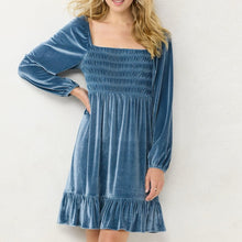Load image into Gallery viewer, LC Lauren Conrad Smocked Velvet Dress size XXL
