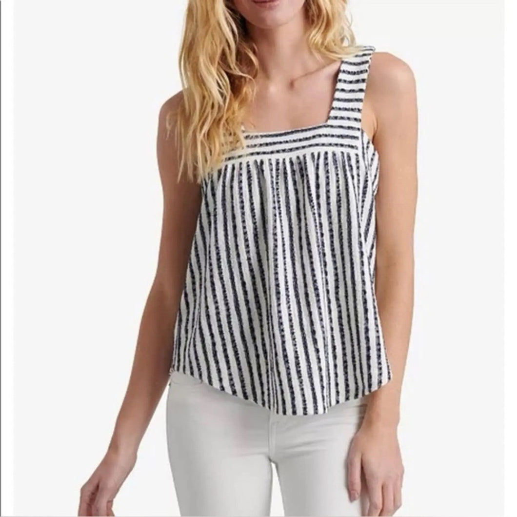 Lucky Brand Striped Textured Tank size S