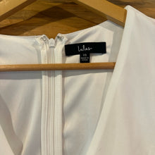 Load image into Gallery viewer, Lulus Feeling Like a Dream White Long Sleeve Surplice Romper size XS
