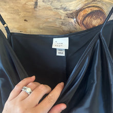 Load image into Gallery viewer, A New Day Satin Ruched Black Midi Dress size XXL
