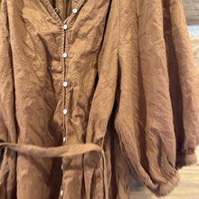 Load image into Gallery viewer, Old Navy Puff-Sleeve Waist-Defined Embroidered Mini Poet Shirt Dress size XXL
