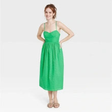 Load image into Gallery viewer, A New Day Eyelet Green Dress size XL

