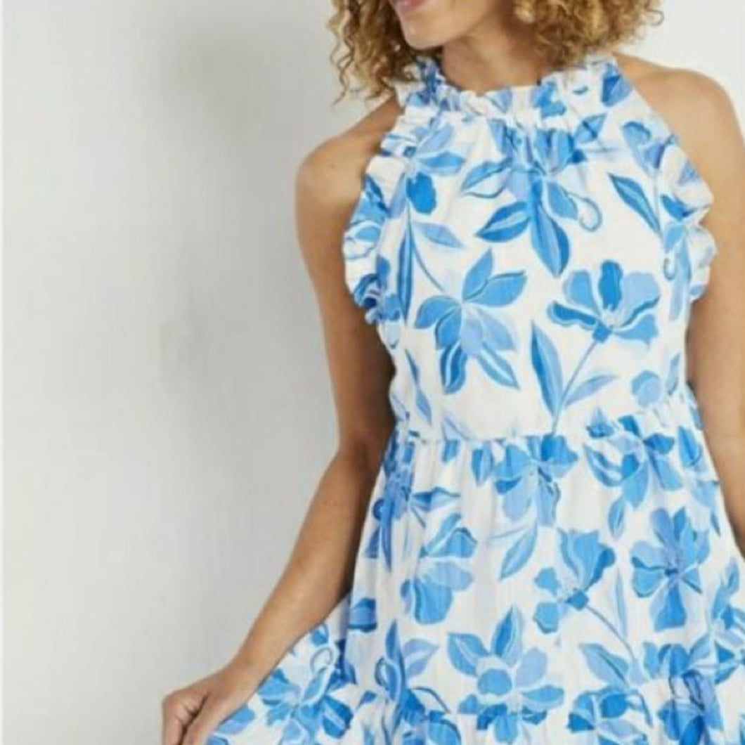 Clover & Sloane Blue Floral Dress size XL