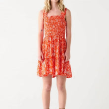 Load image into Gallery viewer, NWT Dex Smocked Mini Dress Orange size X
