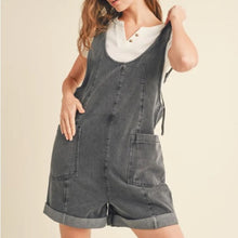 Load image into Gallery viewer, NWT Wishlist Denim Charcoal Romper size Medium
