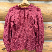 Load image into Gallery viewer, Rebecca Taylor Swirl Tie Neck Blouse size 4
