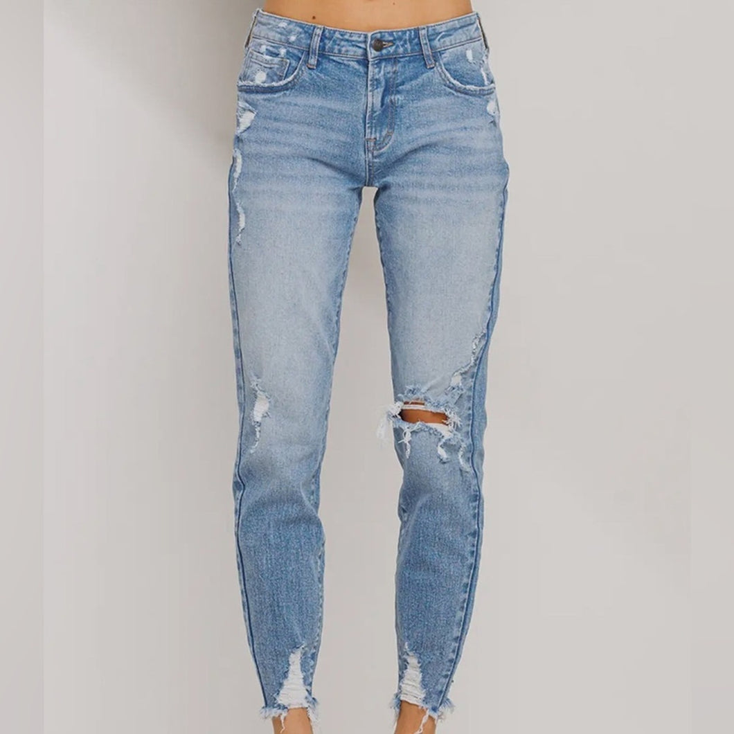 Jelly Jeans Mid Rise Distressed Skinny Jean size 5/27