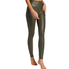 Load image into Gallery viewer, Spanx Faux Leather Olive Leggings size M
