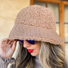 Load image into Gallery viewer, Shearling Teddy Bucket Hat NWT
