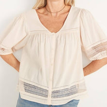 Load image into Gallery viewer, Old Navy Oversized Lace-Trim Button-Front size XL
