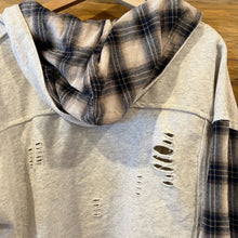 Load image into Gallery viewer, Dance &amp; Marvel Pieced Knit Hooded Shacket size Medium
