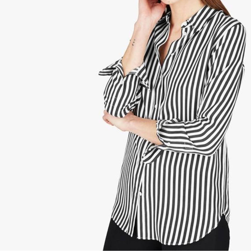 Who What Wear Striped Button Down size Medium