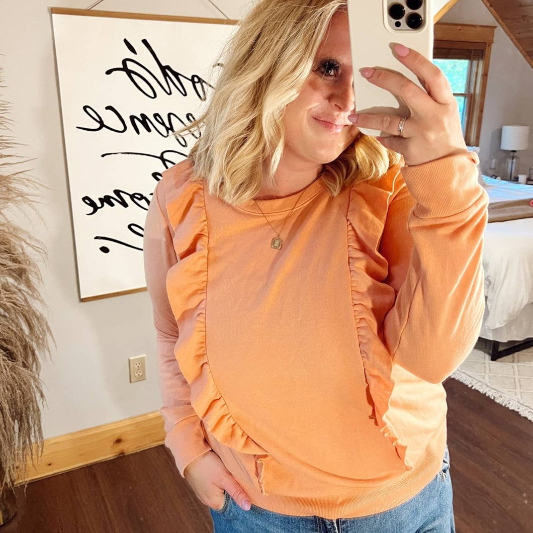 Lauren Conrad Ruffle Long Sleeve size XL