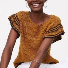 Load image into Gallery viewer, Loft Sunset Flutter Sweater size Small
