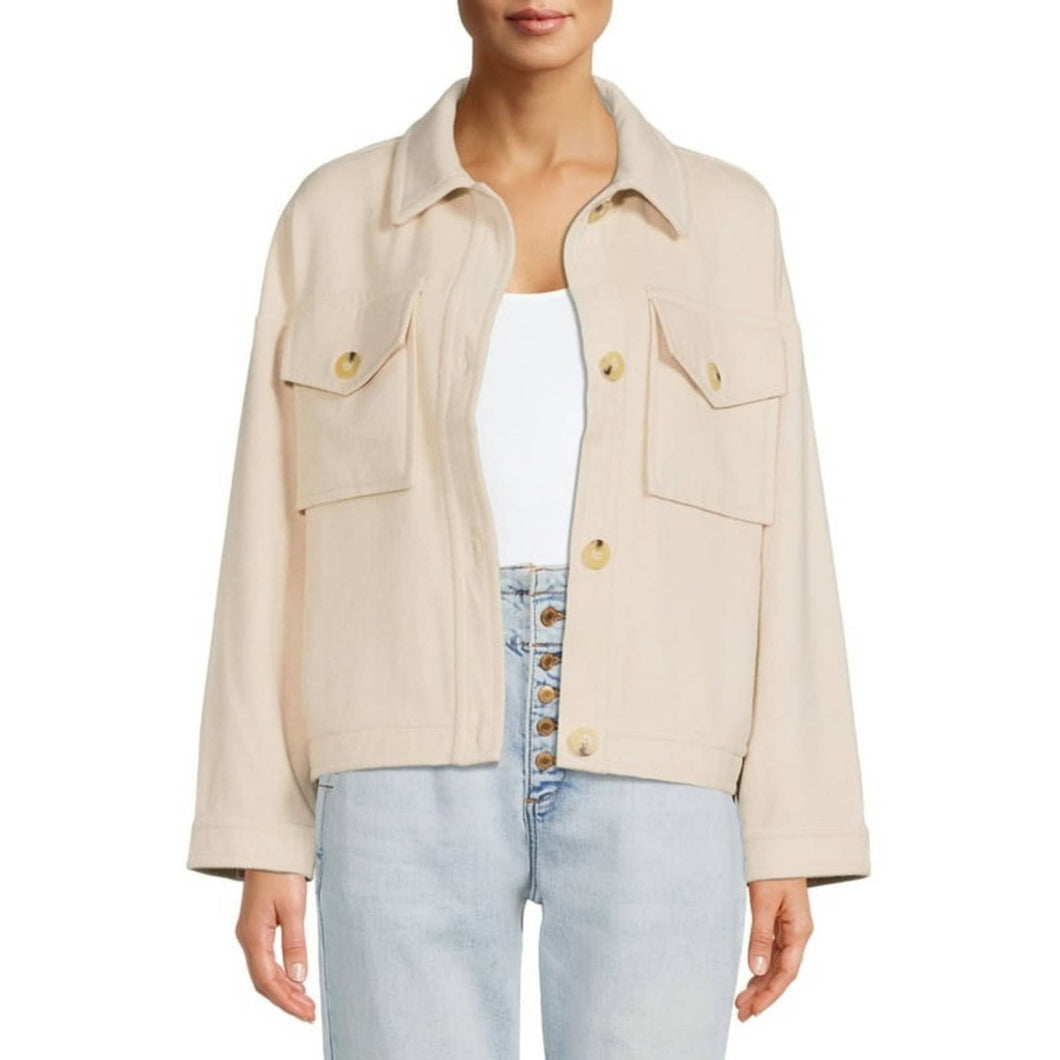 Time & Tru Women’s Cream Shirt Jacket size XXL