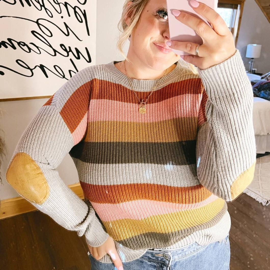 Hem & Thread Striped Sweater size Medium