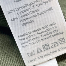 Load image into Gallery viewer, J CREW POINT SUR Women’s Draped Button Twill Shirt Army Green Long Sleeve size small
