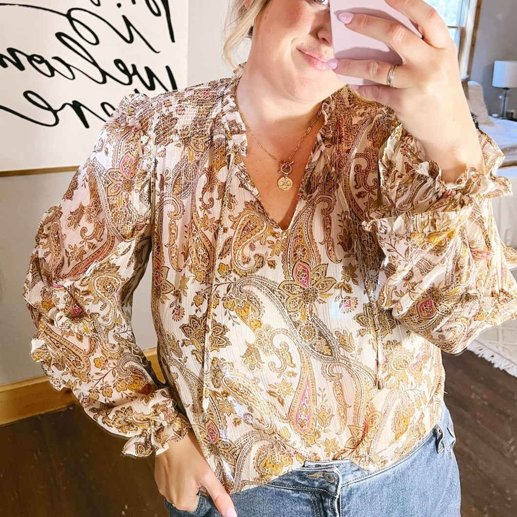 INC International Concepts Boho Top size Medium