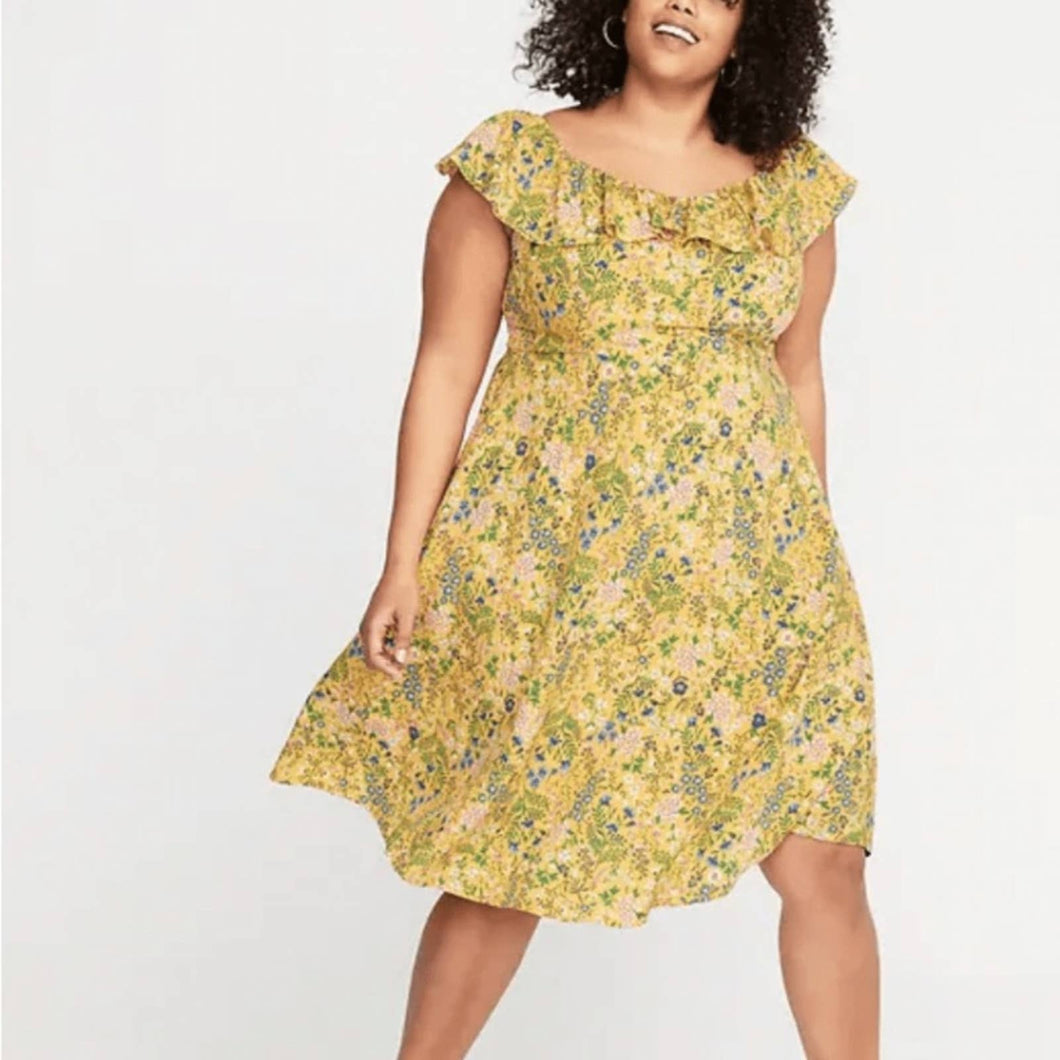 Old Navy Floral Cami Fit & Flare Dress size Medium