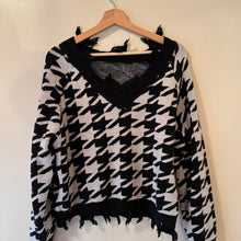 Load image into Gallery viewer, Distressed V Neck Sweater size Large
