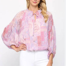 Load image into Gallery viewer, FATE Multicolor Paisley Blouse size Medium
