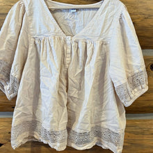 Load image into Gallery viewer, Old Navy Oversized Lace-Trim Button-Front size XL
