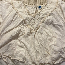 Load image into Gallery viewer, Old Navy Oversized Ruffled Cutwork Short-Sleeve Blouse size Large
