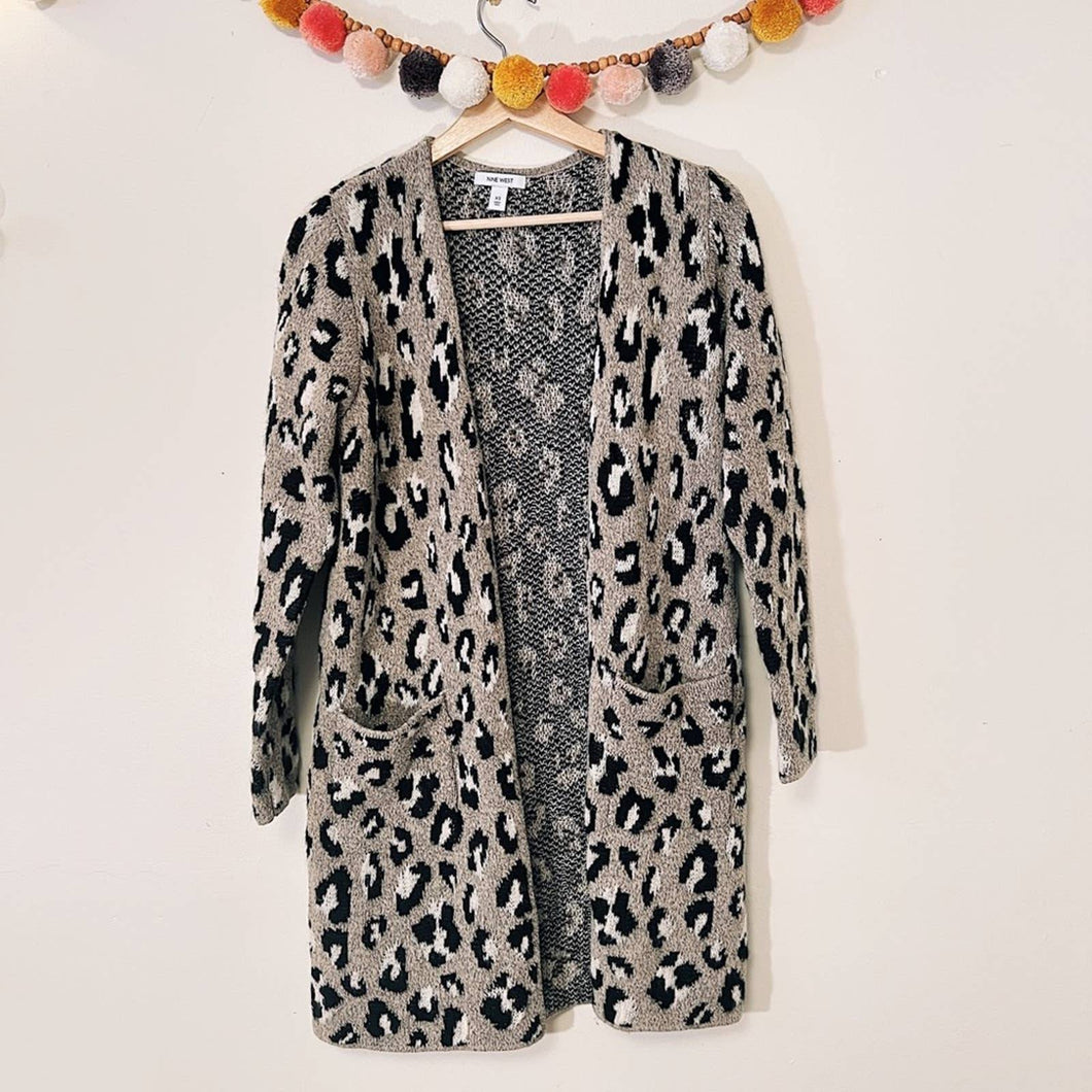Nine West Leopard Cardigan size XS