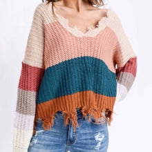 Load image into Gallery viewer, Miracle Distressed Sweater size Small
