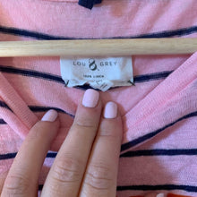Load image into Gallery viewer, Lou &amp; Grey Linen Love Striped Tee size Medium
